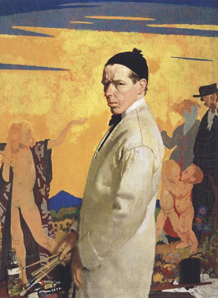 Sir William Orpen Self-Portrait with Sowing New Seed china oil painting image